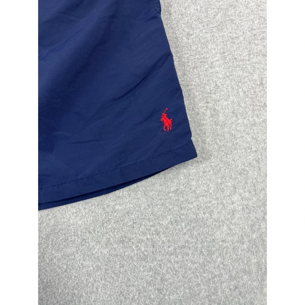 Polo Ralph Lauren Travel Swim Shorts Mens XL Navy Mesh Lined Red Pony 5